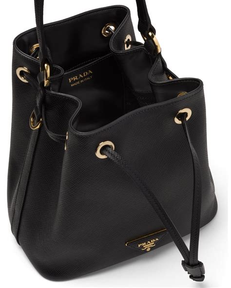 prada ouverture leather bucket bag|prada medium saffiano leather bag.